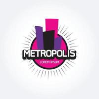 metropoli logo design modello simbolo icona vettore