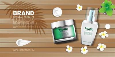 set di prodotti cosmetici spa vettore