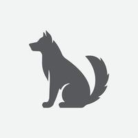 cane icona vettore. cane animale domestico concetto design. cane silhouette vettore. vettore illustrazione