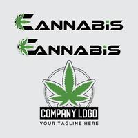 canapa marijuana foglia logo vettore illustrazione. Vintage ▾ distintivo icona emblema design illustrazione.