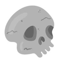 raccapricciante e carino cranio ossa. Halloween vettore illustrazione nel piatto cartone animato scaletta per manifesto, carta, decorazione, Stampa