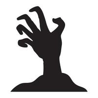 zombie mano silhouette vettore