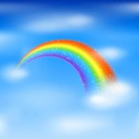 arcobaleno icona isolato su blu cielo sfondo vettore