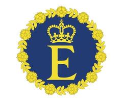 Regina Elisabetta personale bandiera Britannico unito regno emblema nazionale Europa icona vettore illustrazione astratto design elemento