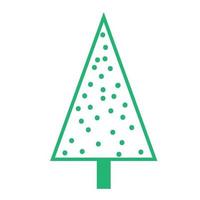 cartone animato stilizzato verde Natale albero fatto di triangolo vettore