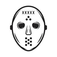 Vintage ▾ retrò inverno sport hockey maschera. può essere Usato piace emblema, logo, distintivo, etichetta. marchio, manifesto o Stampa. monocromatico grafico arte. vettore illustrazione. incisione