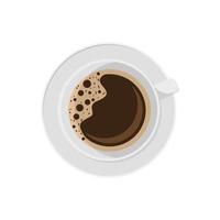 tazza di caffè con schiuma, caffè, su un' trasparente sfondo vettore