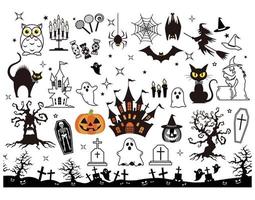 illustrazione Halloween silhouette collezione vettore