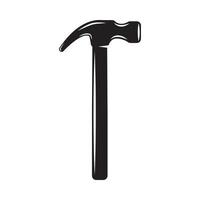 Vintage ▾ carpenteria parola di legno meccanico martello. può essere Usato piace emblema, logo, distintivo, etichetta. marchio, manifesto o Stampa. monocromatico grafico arte. vettore
