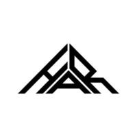 har lettera logo creativo design con vettore grafico, har semplice e moderno logo nel triangolo forma.