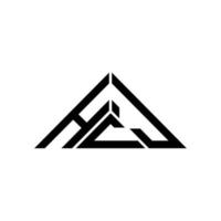 hcj lettera logo creativo design con vettore grafico, hcj semplice e moderno logo nel triangolo forma.