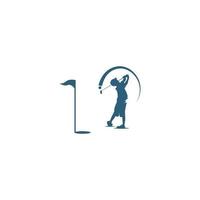 golf icona logo illustrazione vettore