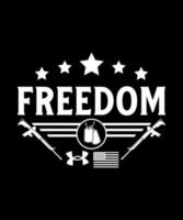 la libertà non lo è gratuito io pagato per esso veterano logo maglietta design vettore