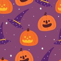 senza soluzione di continuità modello cartone animato Halloween. carino sfondo per bambini, regalo avvolgere carta vettore