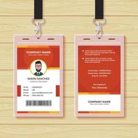 rosso dipendente id carta design modello vettore