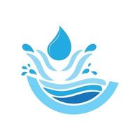 acqua far cadere logo icona illustrazione vettore