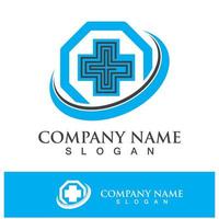 medico Salute icona digitale logo design vettore