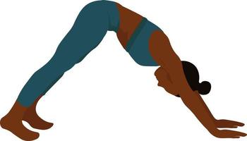yoga tempo concetto, bellissimo donna fare yoga esercizio vettore illustrazione. salutare stile di vita concetto