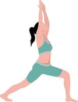 yoga tempo concetto, bellissimo donna fare yoga esercizio vettore illustrazione. salutare stile di vita concetto