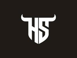 iniziale hs Toro logo design. vettore