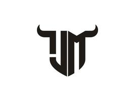 iniziale jm Toro logo design. vettore
