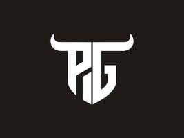 iniziale pg Toro logo design. vettore