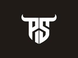 iniziale ps Toro logo design. vettore