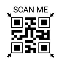 qr codice per scansione vettore