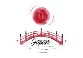 Giappone acquerello vettoriale gratuito