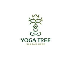yoga albero l vettore