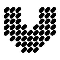 design semplice del logo della lettera v. vettore
