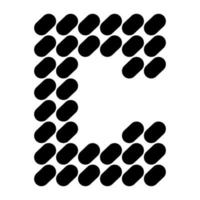 design semplice del logo della lettera c. vettore