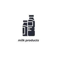 vettore cartello latte prodotti simbolo è isolato su un' bianca sfondo. icona colore modificabile.
