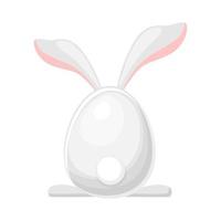carino Pasqua coniglio uovo forma, cartolina per il vacanza. vettore illustrazione Pasqua bandiera con coniglietto indietro per grafico design.