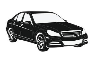 auto illustrazione davanti Visualizza, auto icona, trasporto concetto, auto vettore linea arte