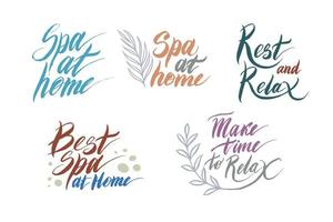 terme lettering logo impostare, vacanza, casa terme vettore