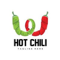 rosso chili logo, caldo chili peperoni vettore, chili giardino Casa illustrazione, azienda Prodotto marca illustrazione vettore