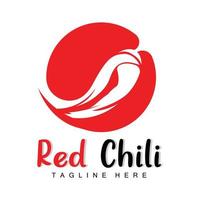 rosso chili logo, caldo chili peperoni vettore, chili giardino Casa illustrazione, azienda Prodotto marca illustrazione vettore