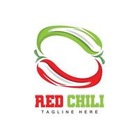 rosso chili logo, caldo chili peperoni vettore, chili giardino Casa illustrazione, azienda Prodotto marca illustrazione vettore