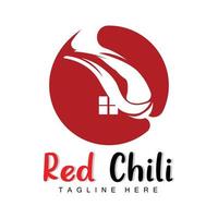 rosso chili logo, caldo chili peperoni vettore, chili giardino Casa illustrazione, azienda Prodotto marca illustrazione vettore