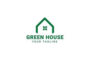 verde Casa logo design modello vettore