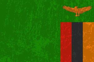 bandiera dello zambia, colori ufficiali e proporzione. illustrazione vettoriale. vettore