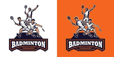 vettore di logo di badminton