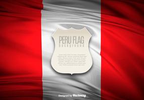 Banner di illustrazione bandiera del Perù vettore