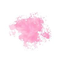 spruzzata astratta dell'acqua dell'acquerello rosa su uno sfondo bianco vettore