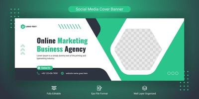 modello di post banner copertina social media marketing aziendale creativo vettore