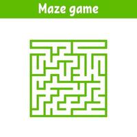 astratto piazza labirinto. gioco per bambini. puzzle per bambini. labirinto enigma. trova il giusto sentiero. vettore illustrazione.
