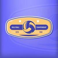 pallavolo logo design per squadra, etichetta, emblema vettore