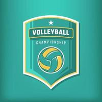 pallavolo gli sport emblema distintivo modello su leggero sfondo vettore