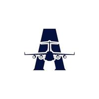 aereo logo, lettera un' aereo vettore logo grafico moderno astratto azione vettore